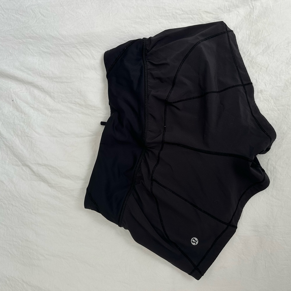 Lululemon black running shorts